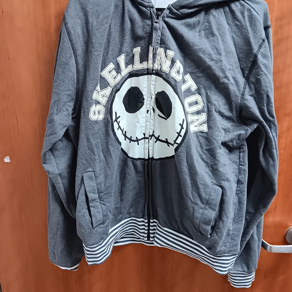 A Large Nightmare Before Christmas Gray Hoodie